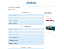 Tablet Screenshot of dicdata.de